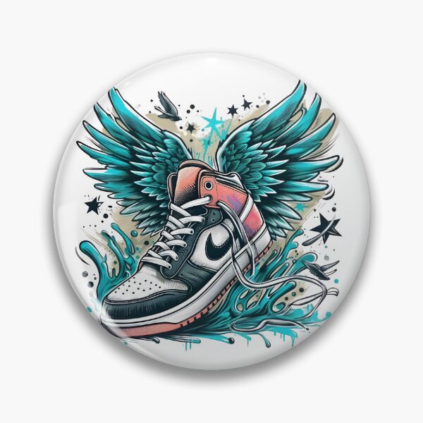 Item preview, winged Nike shoe designed and sold by StickerManiaBE.