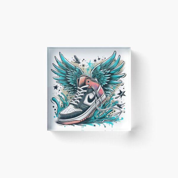 Item preview, winged Nike shoe designed and sold by StickerManiaBE.