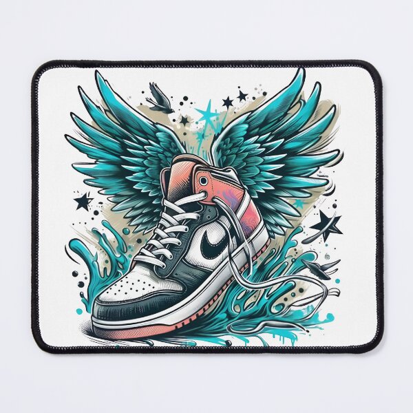 Item preview, winged Nike shoe designed and sold by StickerManiaBE.