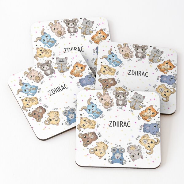 Item preview, Zodiac Cats Circle – Cute Horoscope Astrology Cat Design designed and sold by LittleRags.