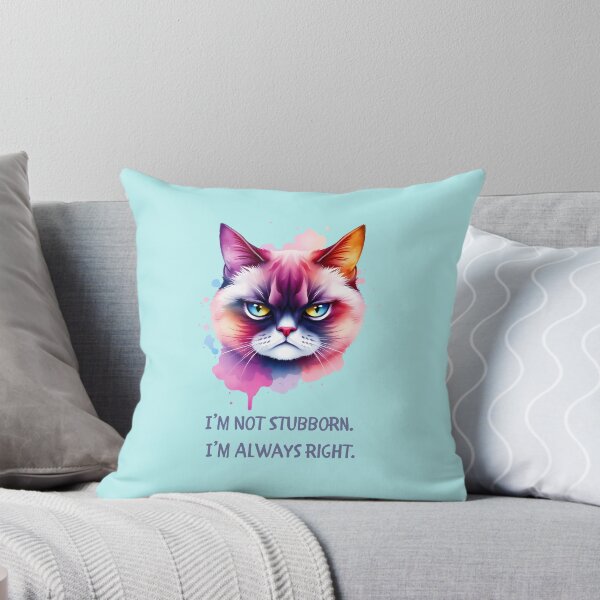 Item preview, Always Right, Never Stubborn | Grumpy Cat Meme for Know-It-All Vibes designed and sold by Ryldra-Art.