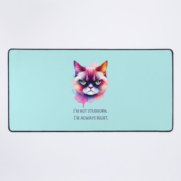 Item preview, Always Right, Never Stubborn | Grumpy Cat Meme for Know-It-All Vibes designed and sold by Ryldra-Art.