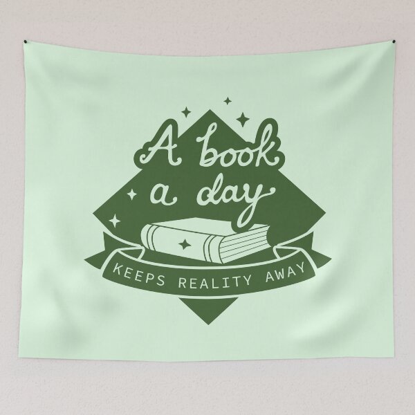 Item preview, A Book A Day - Book Lover Design designed and sold by LellsCreates.
