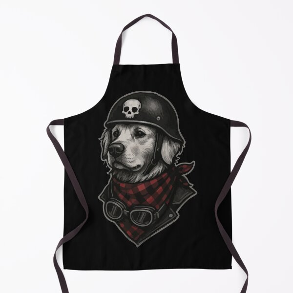 Item preview, Biker Golden Retriever Dog Skull Helmet designed and sold by TomFrontierArt.