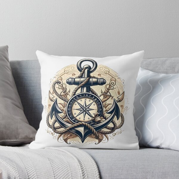 Item preview, anker with compass and rope designed and sold by StickerManiaBE.