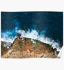 An aerial shot of the Salt Pans in Marsaskala Malta Poster