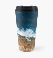 An aerial shot of the Salt Pans in Marsaskala Malta Travel Mug
