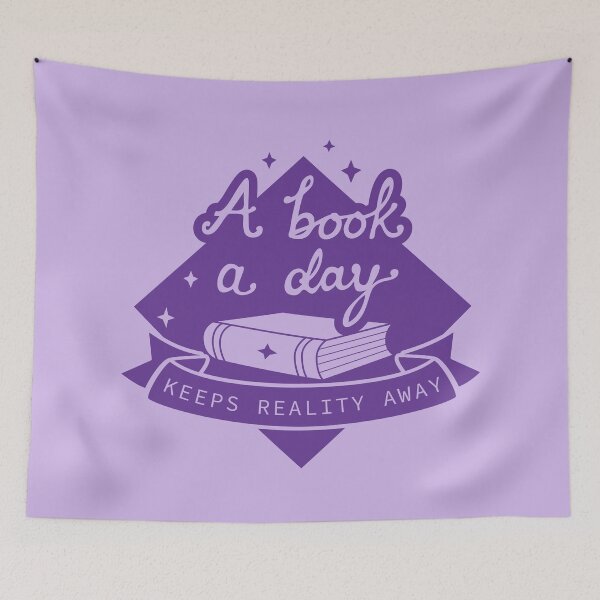Item preview, A Book A Day - Book Lover Design designed and sold by LellsCreates.