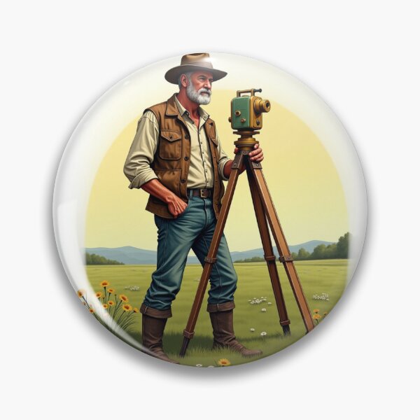 Item preview, Vintage Land Surveyor Illustration designed and sold by JDGeoShop.