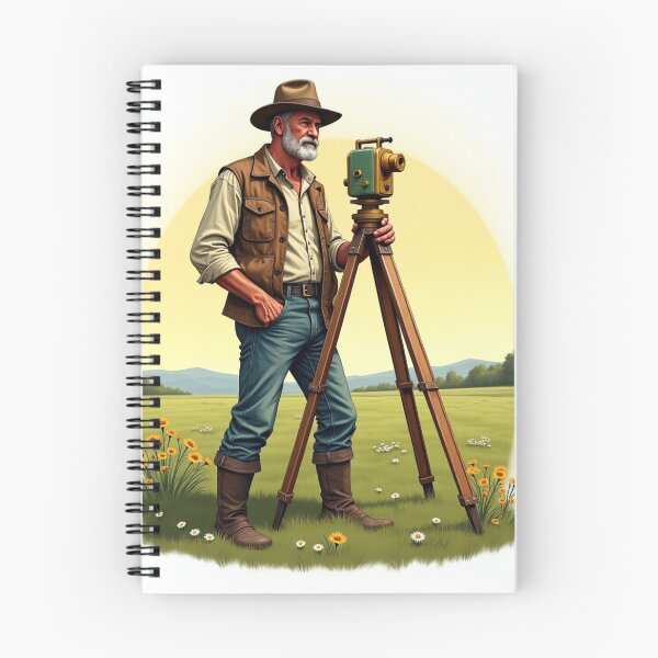 Item preview, Vintage Land Surveyor Illustration designed and sold by JDGeoShop.
