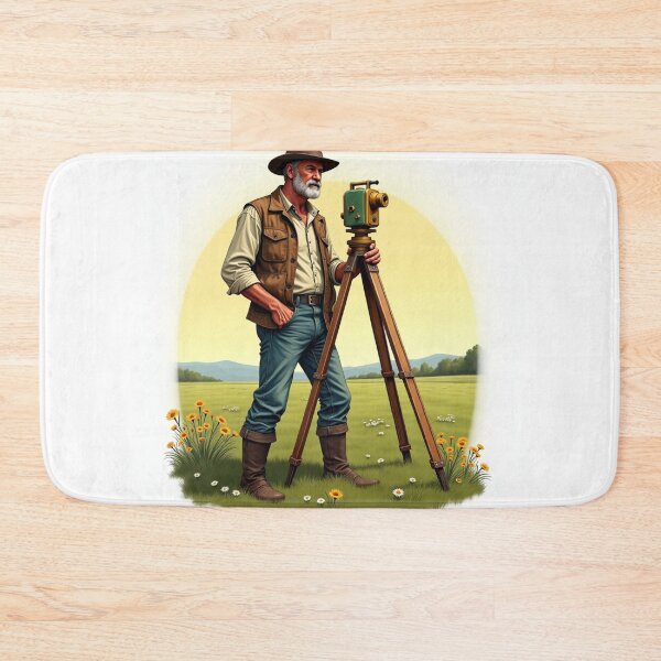 Item preview, Vintage Land Surveyor Illustration designed and sold by JDGeoShop.