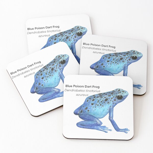 Item preview, Blue Poison Dart Frog (Dendrobates tinctorius azureus) with name included designed and sold by DoodleSnake58.