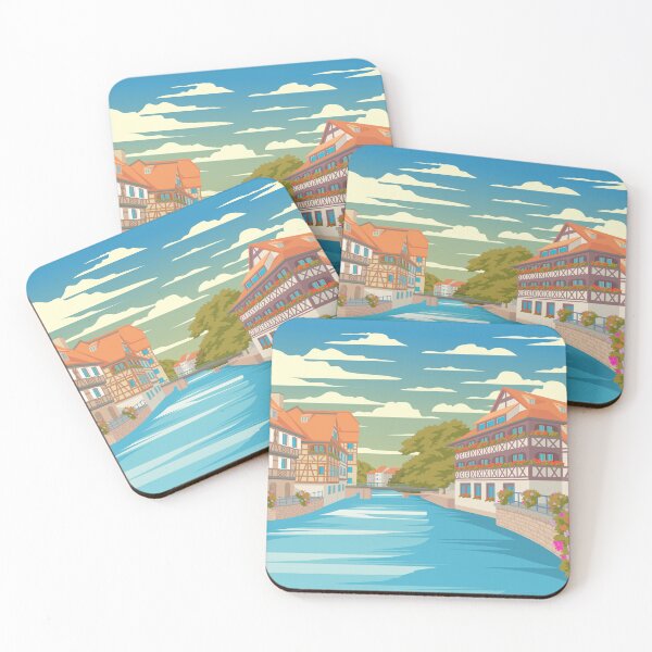Item preview, Strasbourg France Travel Poster - Petite France & Canal designed and sold by Stadify.