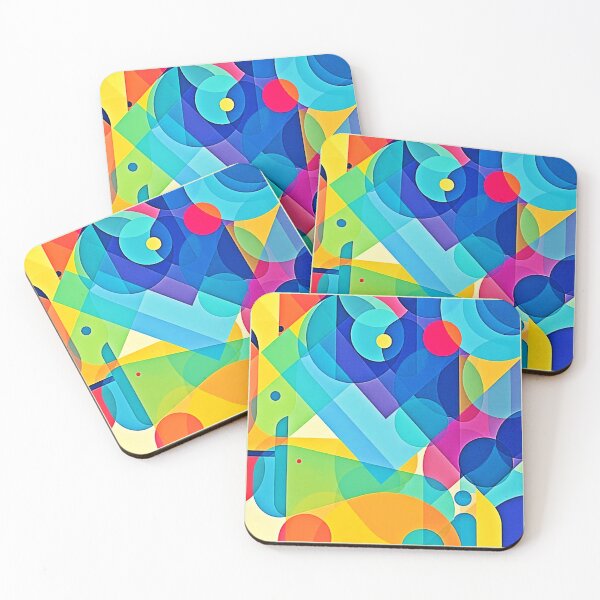 Item preview, Vibrant Geometric Abstract designed and sold by Health And Fitness Posts e-Store.