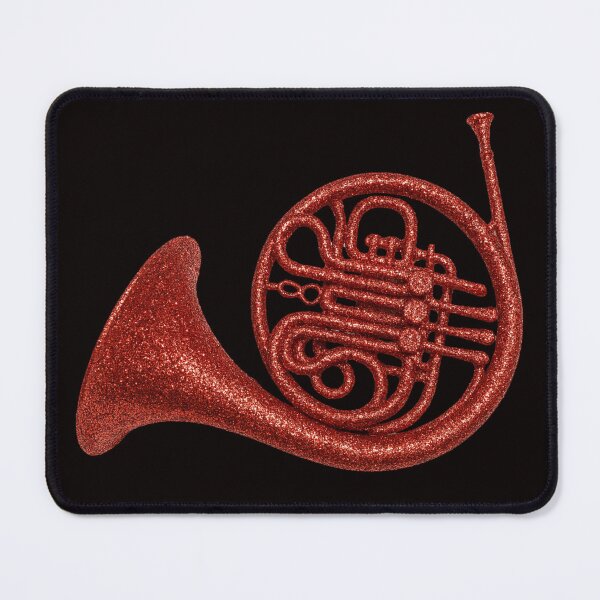 Item preview, Glistening red Glitter French Horn designed and sold by Meandmyshop.