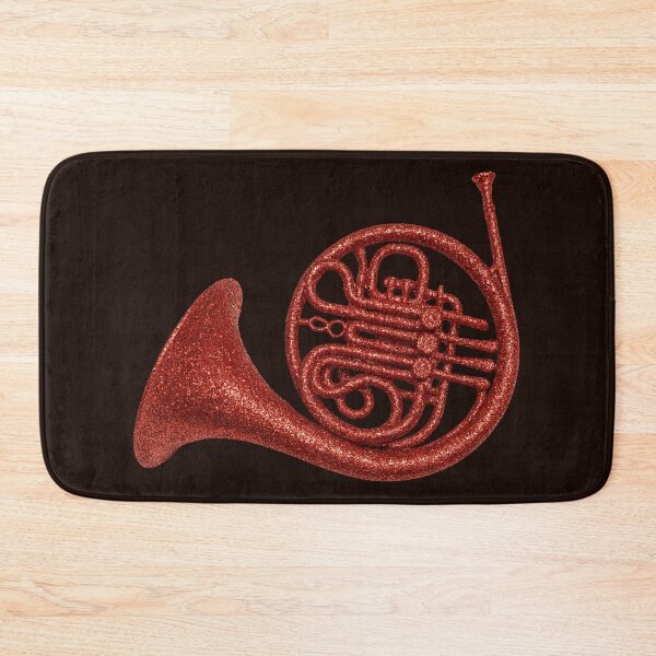 Item preview, Glistening red Glitter French Horn designed and sold by Meandmyshop.