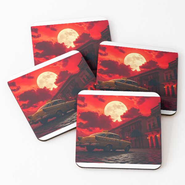 Item preview, Taxi Beneath the Burning Blood Moon Sky designed and sold by harry mac.