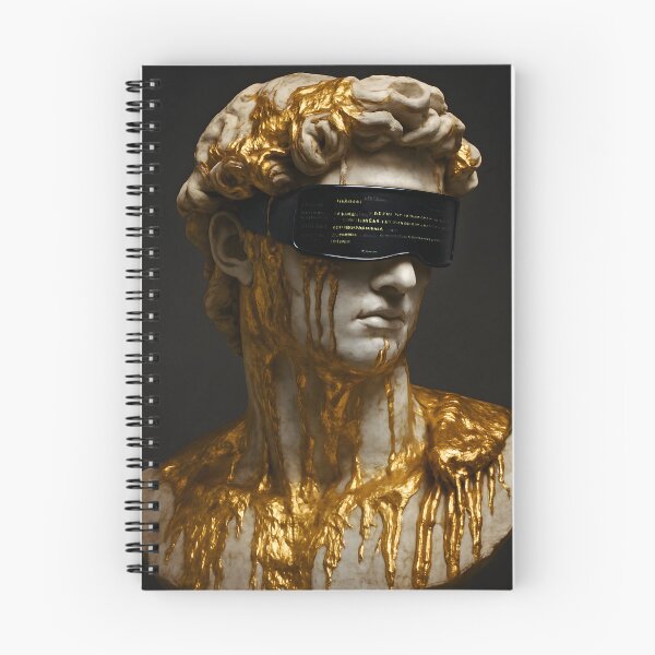 Item preview, Neo-Classical AI Blindness Poster – Futuristic Cyberpunk Marble Sculpture Art designed and sold by AbstractAuraArt.