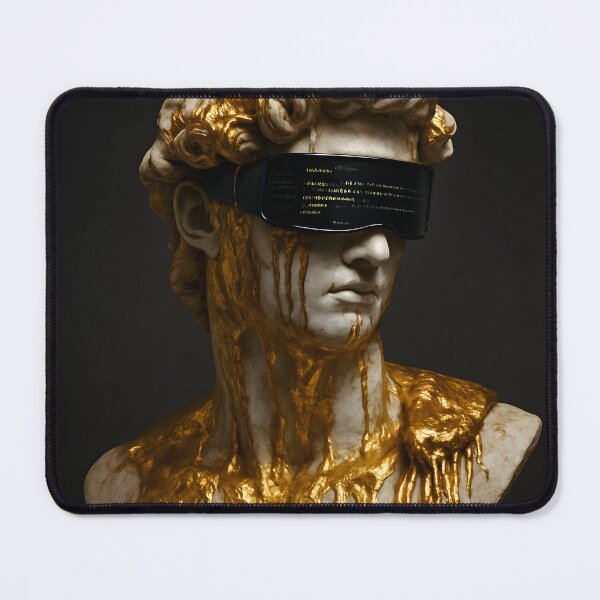 Item preview, Neo-Classical AI Blindness Poster – Futuristic Cyberpunk Marble Sculpture Art designed and sold by AbstractAuraArt.
