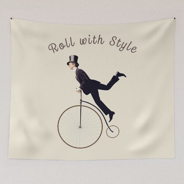 Item preview, Roll with Style – Vintage Gentleman on Penny Farthing designed and sold by SteadyRolling.