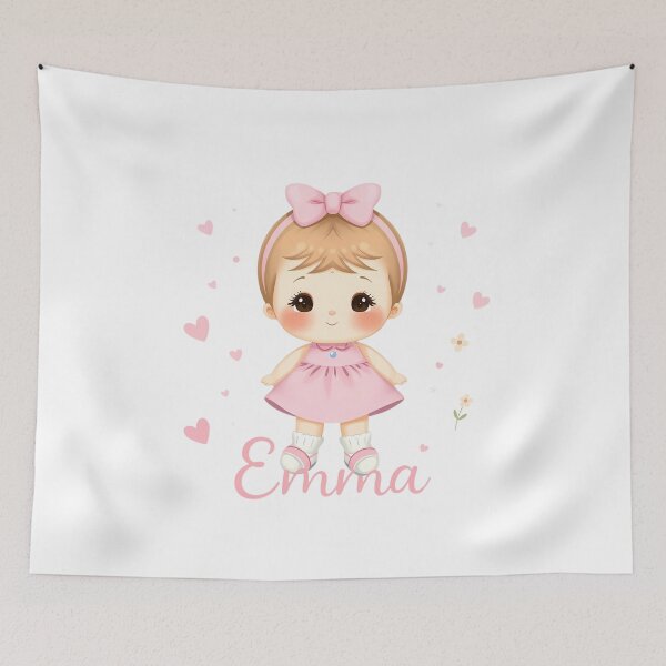 Item preview, Emma Baby Girl Name – Cute Doll Illustration in Pastel Style designed and sold by daila70.