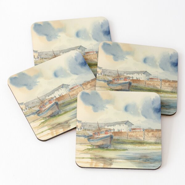 Item preview, Paignton Harbour2(watercolour + AI) designed and sold by artsmeow.