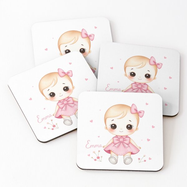 Item preview, Emma Baby Girl Name – Cute Doll Illustration in Pastel Style designed and sold by daila70.