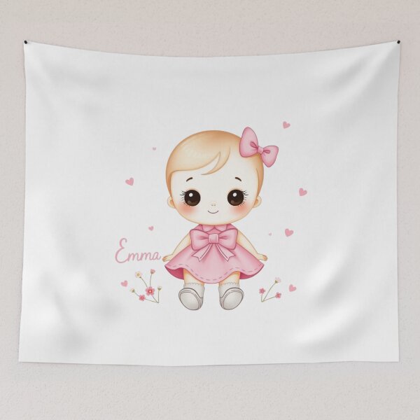 Item preview, Emma Baby Girl Name – Cute Doll Illustration in Pastel Style designed and sold by daila70.