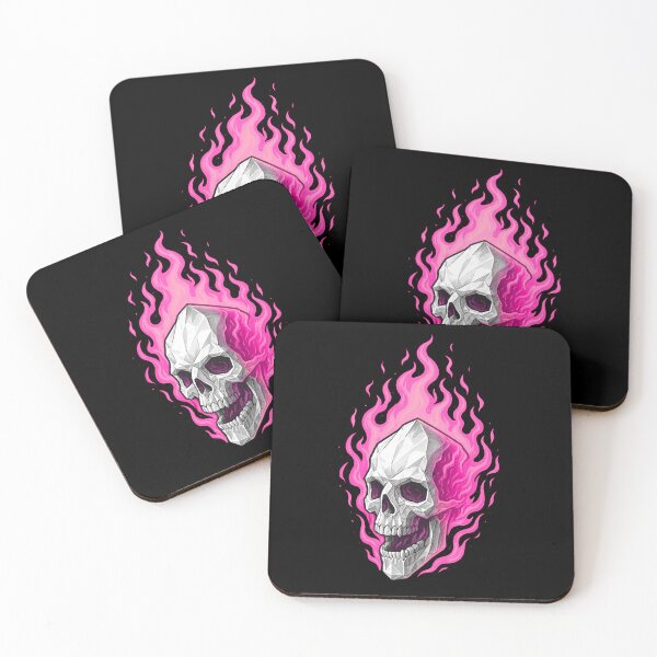 Item preview, Skull in Pink Flames  designed and sold by FarieArt.