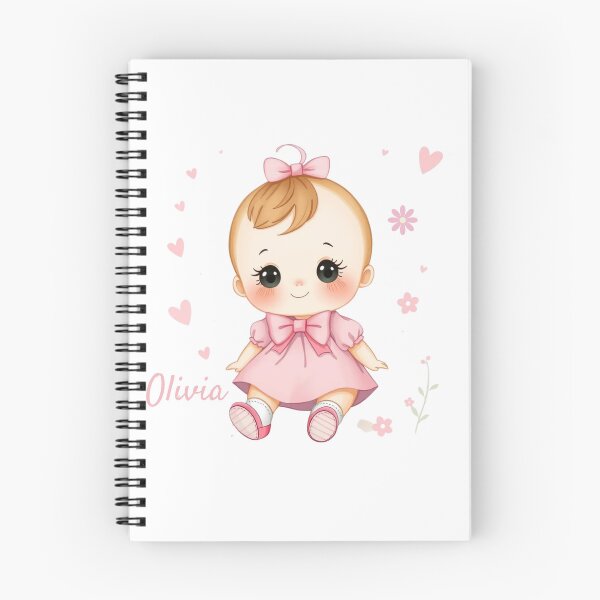 Item preview, Olivia Baby Girl Name – Cute Doll Illustration in Pastel Style designed and sold by daila70.