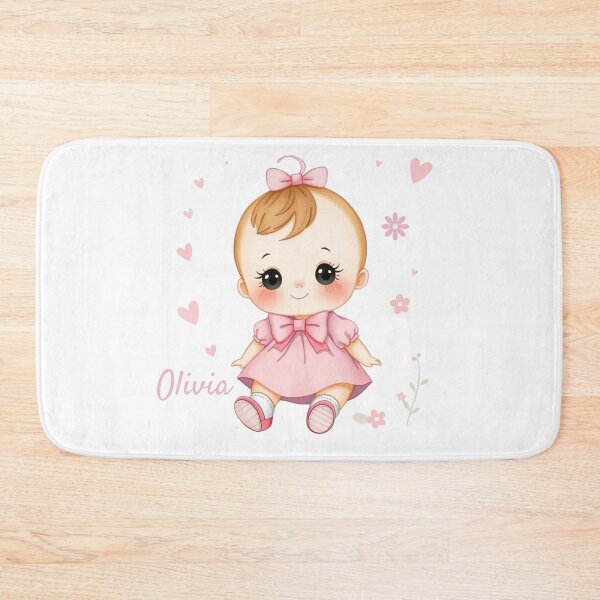Item preview, Olivia Baby Girl Name – Cute Doll Illustration in Pastel Style designed and sold by daila70.