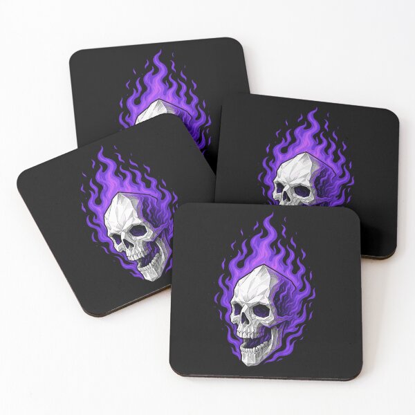 Item preview, Skull in Purple Flames  designed and sold by FarieArt.