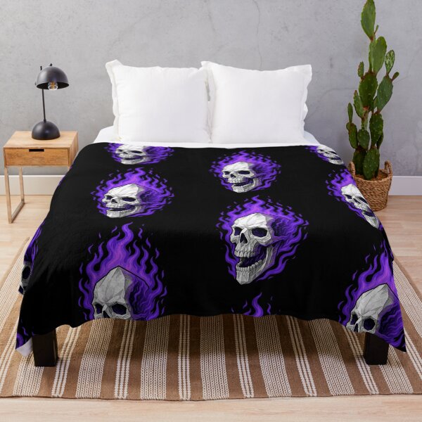 Item preview, Skull in Purple Flames designed and sold by FarieArt.