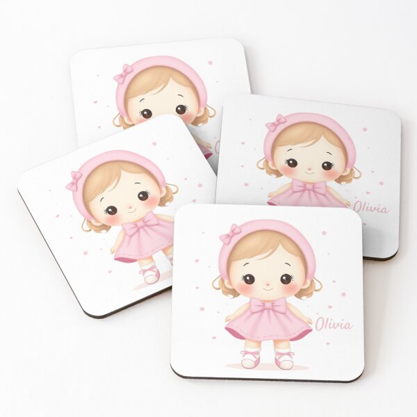 Item preview, Olivia Baby Girl Name – Cute Doll Illustration in Pastel Style designed and sold by daila70.