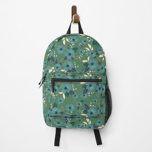 Item preview, Wildflower floral pattern in watercolor style on a green background designed and sold by Martapp.
