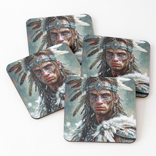 Item preview, Snow Warrior in Feathered Tribal Armor designed and sold by Shopstract.