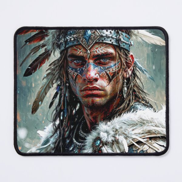 Item preview, Snow Warrior in Feathered Tribal Armor designed and sold by Shopstract.