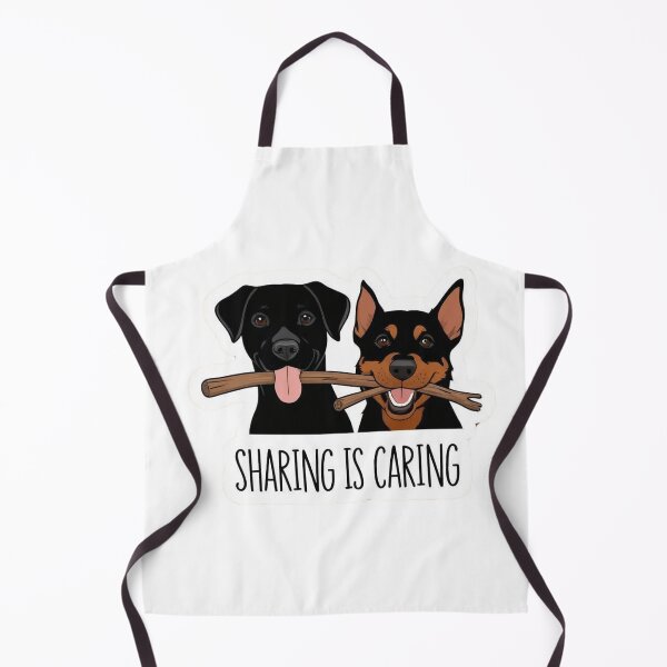 Item preview, Funny Dog Sticker – Sharing Is Caring – Cute Dogs with Stick designed and sold by 2IdiotsDesign.