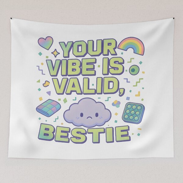 Item preview, Your Vibe Is Valid, Bestie | Pastel Affirmation Kawaii Digital Art 2025 designed and sold by AnnDesignStudio.