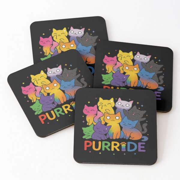 Item preview, Purride Rainbow Cats LGBTQ+ Pride Design designed and sold by AnastasiaBorer.