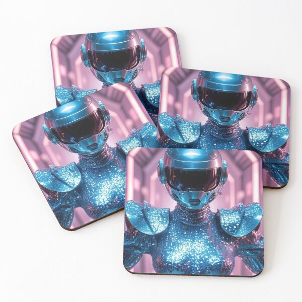Item preview, Futuristic figure wearing a stylish sequin dress designed and sold by mystiquelicorne.