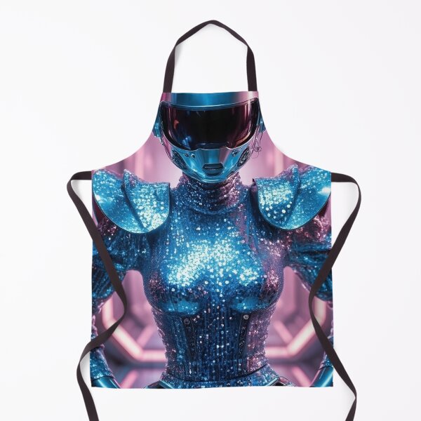 Item preview, Futuristic figure wearing a stylish sequin dress designed and sold by mystiquelicorne.