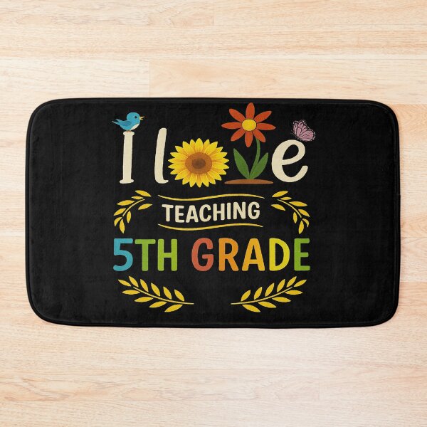 Item preview, I Love Teaching 5th Grade Floral Nature Design designed and sold by MiracleBarto.