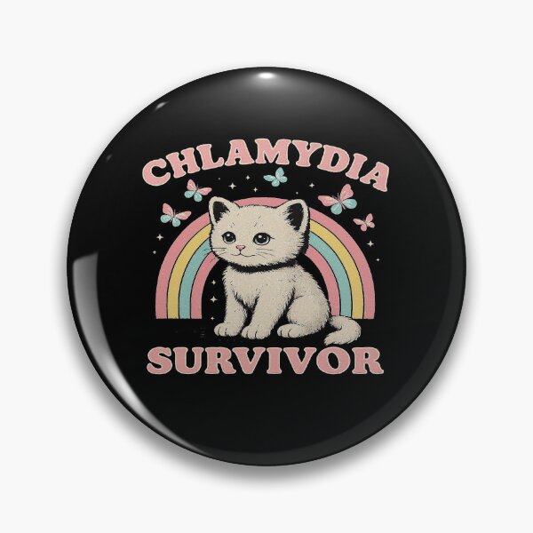 Item preview, Chlamydia Survivor Cute Cat Rainbow designed and sold by MiracleBarto.