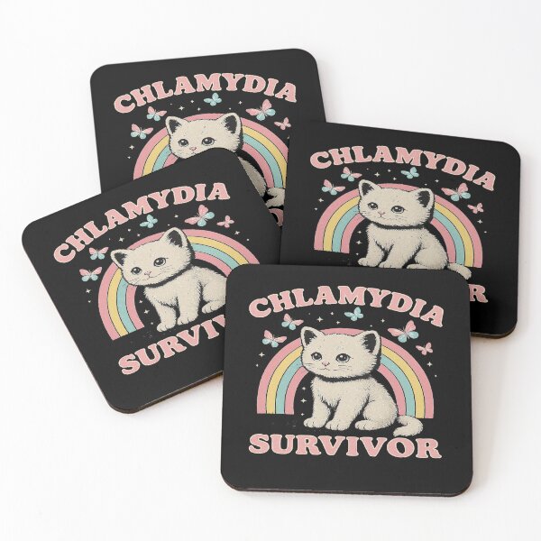 Item preview, Chlamydia Survivor Cute Cat Rainbow designed and sold by MiracleBarto.