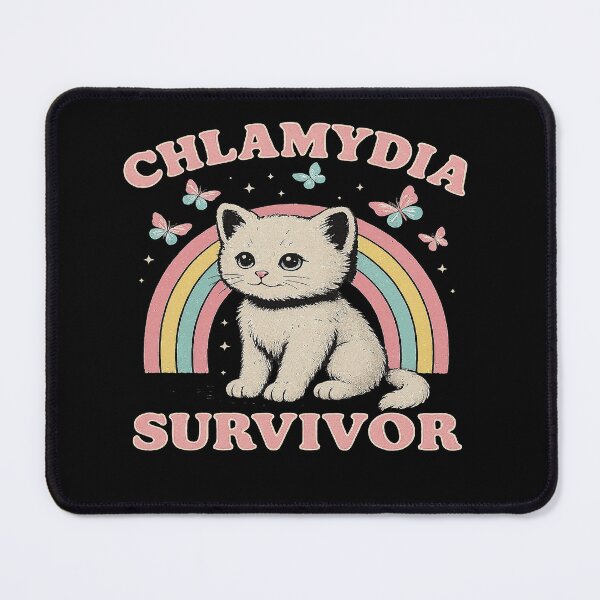 Item preview, Chlamydia Survivor Cute Cat Rainbow designed and sold by MiracleBarto.