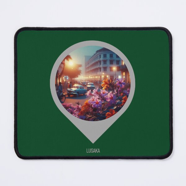 Item preview, Lusaka City in 80s Style – Retro Urban Design for Apparel, Accessories & Gifts | AI Photo Art for City Lovers & Tourists designed and sold by knalpot-design.