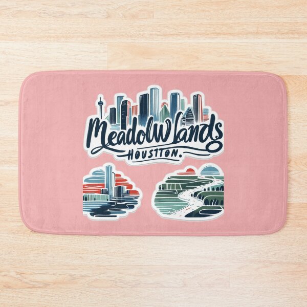 Item preview,  Meadow Lands Houston Watercolor Minimalist Cityscape Sticker, designed and sold by PaintMeWorld.