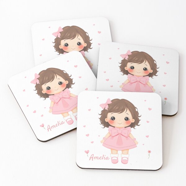 Item preview, Amelia Baby Name – Cute Doll Illustration in Pastel Style designed and sold by daila70.