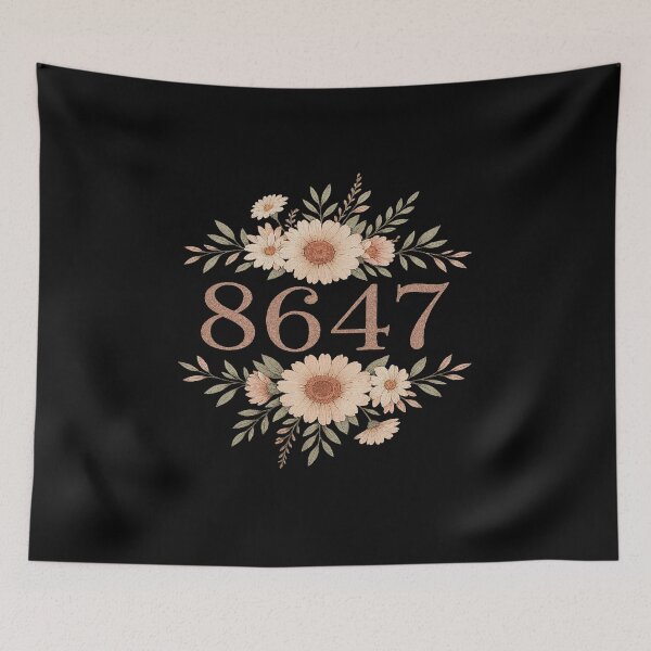 Item preview, 8647 Daisy Flower Embroidered Floral Number designed and sold by JudeSchimmel.